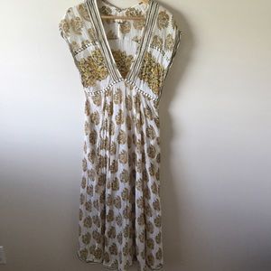 Free People V-Neck Empire Waist Dress Small